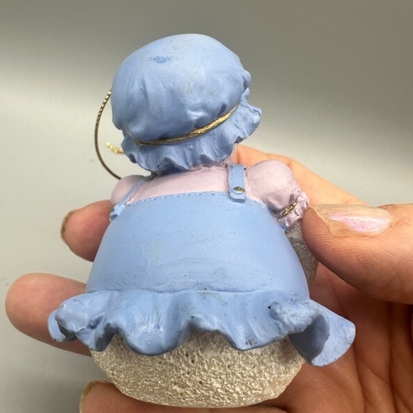 Charming Snowman Holiday Ornament in Blue and Pink - Picture 8 of 10